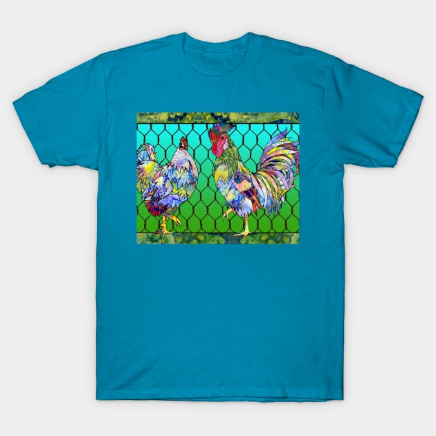 Hen and Rooster T-Shirt by Zodiart